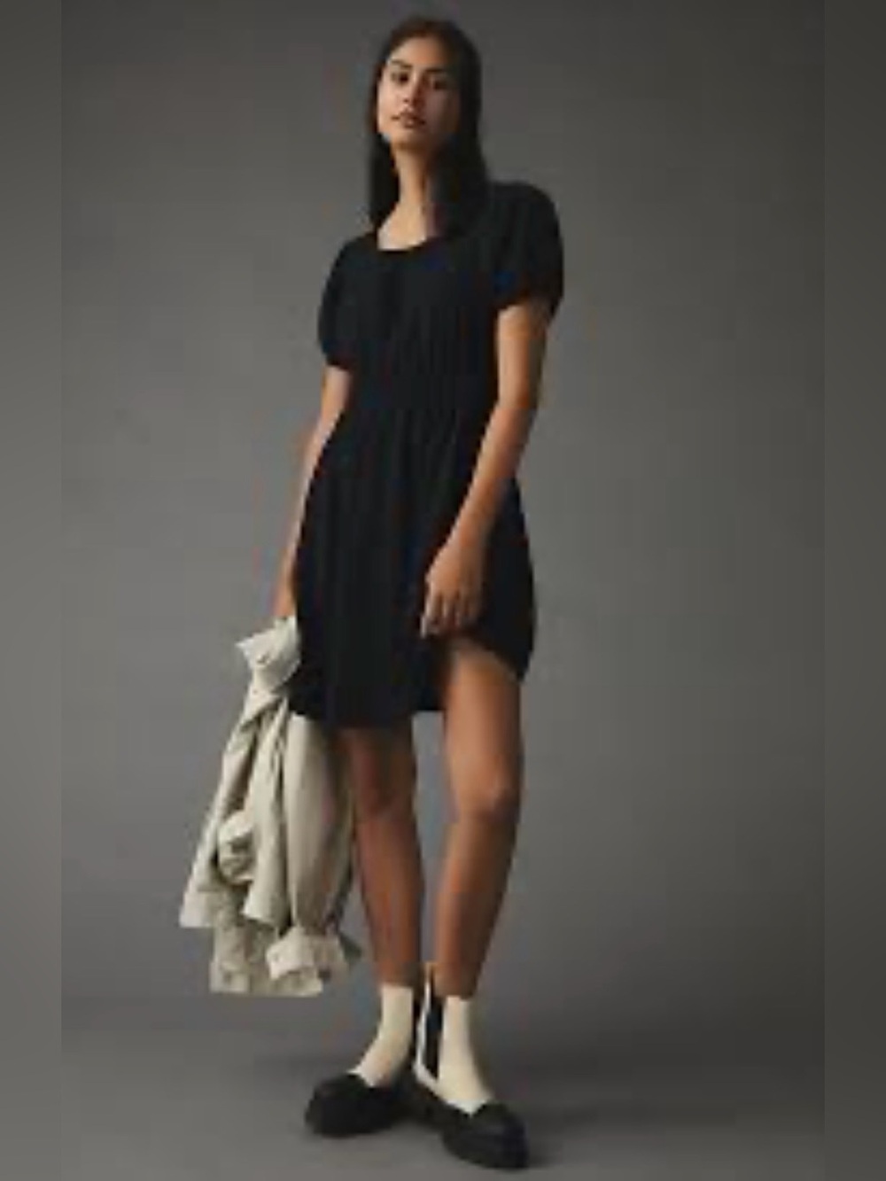 Daily Practice by Anthropologie Puff-Sleeve A-Line Dress, Women’s Size XS Dress
